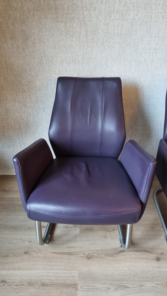 Image 1 of Sillas con estructura tubular en cuero