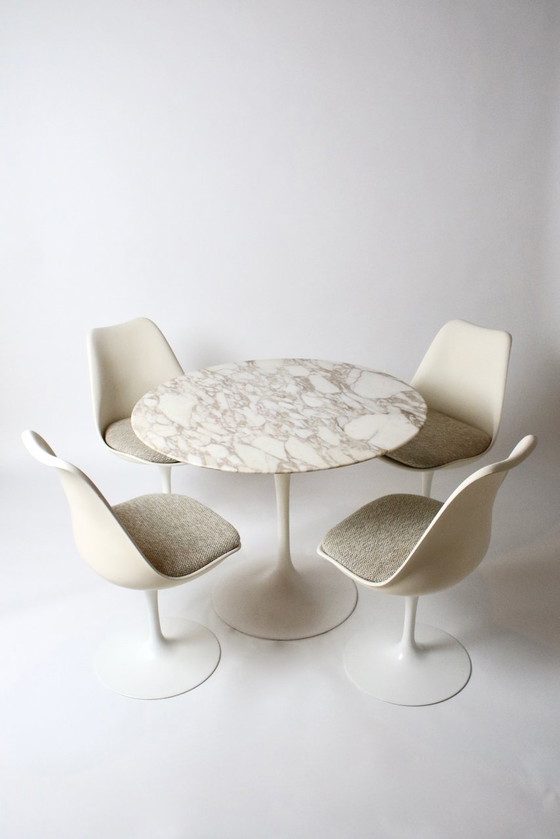 Image 1 of Eero Saarinen Chairs Tulip Model For Knoll Swivel Chairs