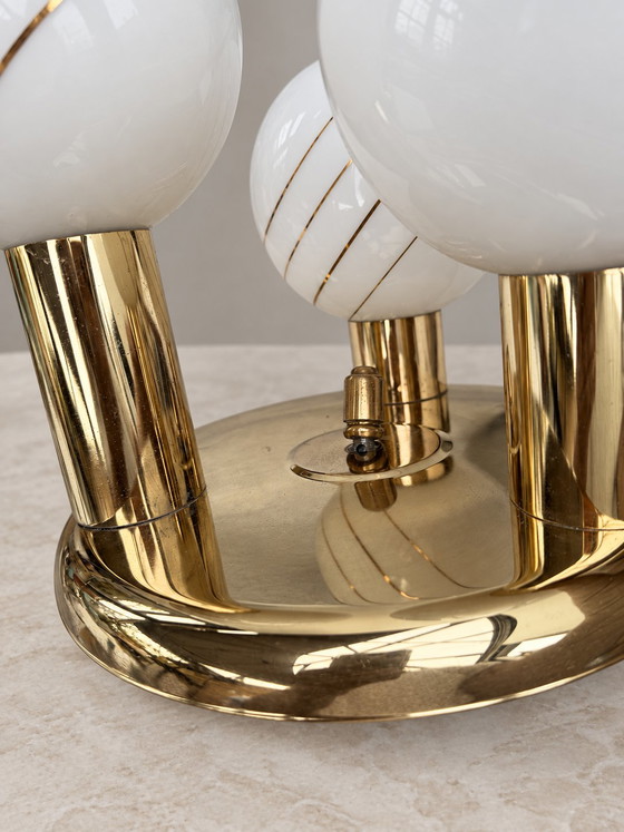 Vintage Massive Plafondlamp / Tafellamp – Hollywood Regency – Wandlampen, Aluminium (photo 4 of 6)