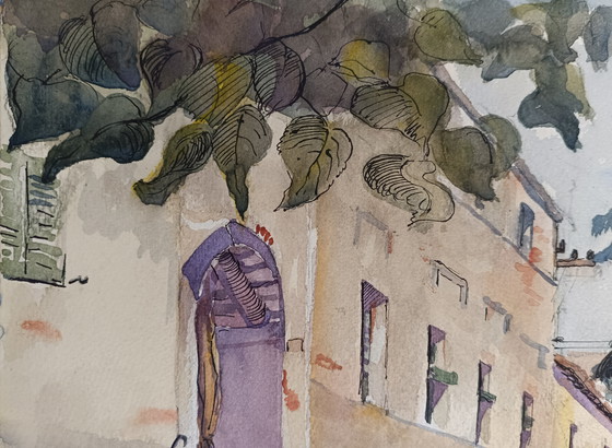 Image 1 of Watercolor Architecture and Landscape 1940s