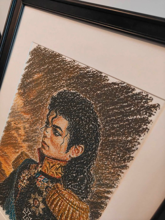 Image 1 of Michael Jackson Black Framed Wall Decoration