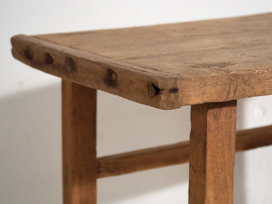 Antieke console tafel in primitieve stijl (ca. 1920) #16, Hout, Bruin, Vintage (foto 40 van 46)