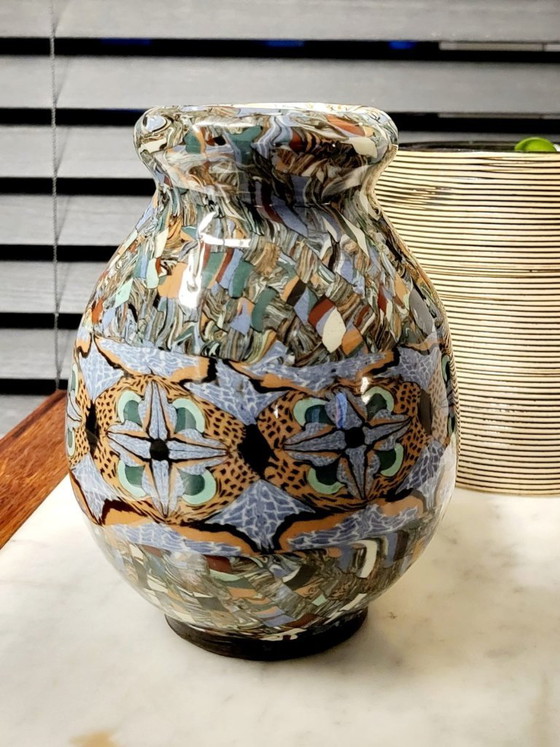 Image 1 of Jean Gerbino vase – Vallauris (France) – unique neriage technique