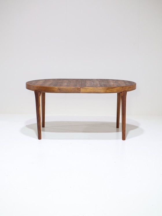 Image 1 of Tavolo da pranzo ovale allungabile in teak, stile vintage danese