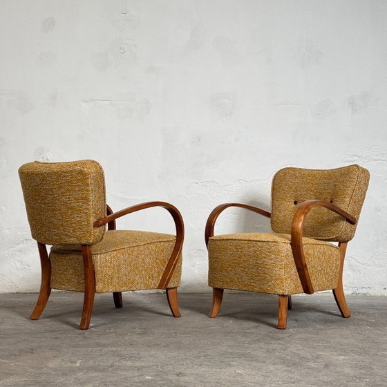 Image 1 of Poltrona Jindřich Halabala H-237 Art Déco per UP Závody, anni '30 - Completamente rinnovata