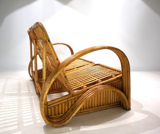 Image 1 of Canapé deux places en rotin Paul Frankl Design, 1940