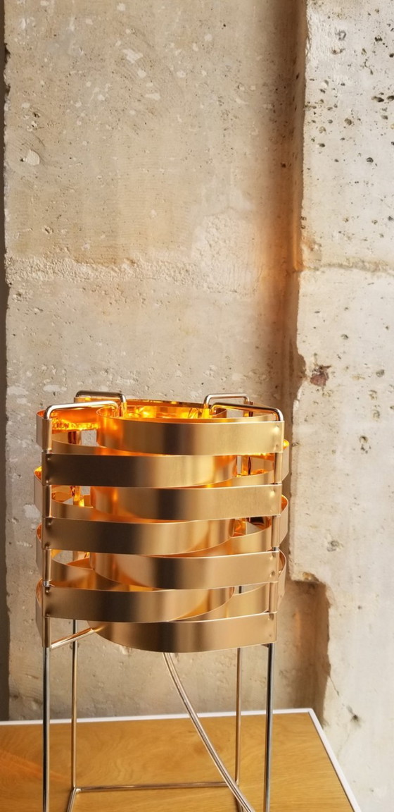 Image 1 of "Ganymede" bedside lamp in copper by Max Sauze, Ligne Sauze edition