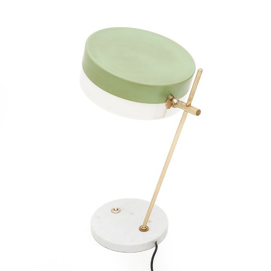 Image 1 of Marble and brass table lamp by Stilux, 1950s