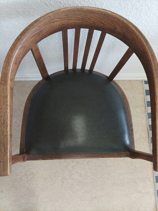 Silla de madera maciza de estilo Gropius/Bauhaus/Art Decó, circa 1920-1940.