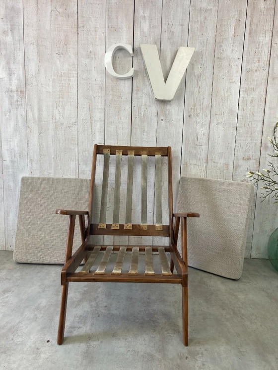 Poltrona vintage – Poltrone, Textile, Wood (photo 8 of 10)