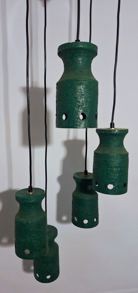 Image 1 of Lampada a sospensione in ceramica in stile brutalista anni '60/'70