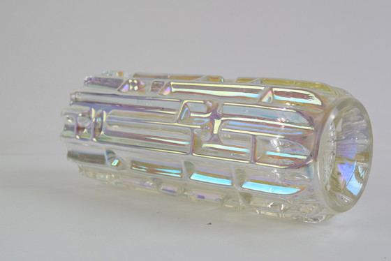 Image 1 of Original Frantisek Vizner Glass 'Maze' Vase for Sklo Union Rosice 1960s