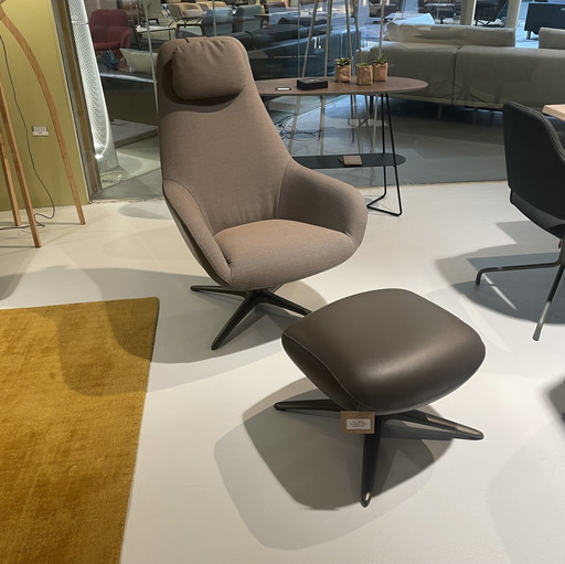 Pode Spot Zweisessel mit Fußhocker und Kissen