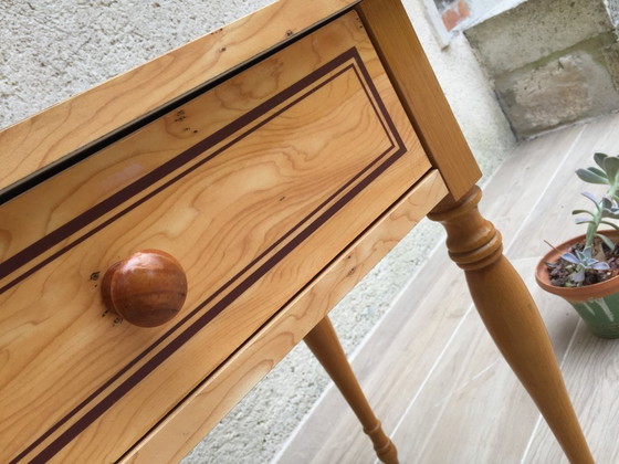 Image 1 of Vintage Formica en houten nachtkastje