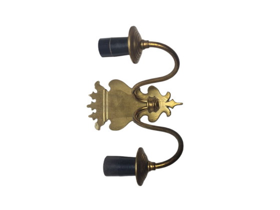 Two-Armed Wall Lamp, Sweden, 1970s – Wall lights, Brass (photo 2 of 10)