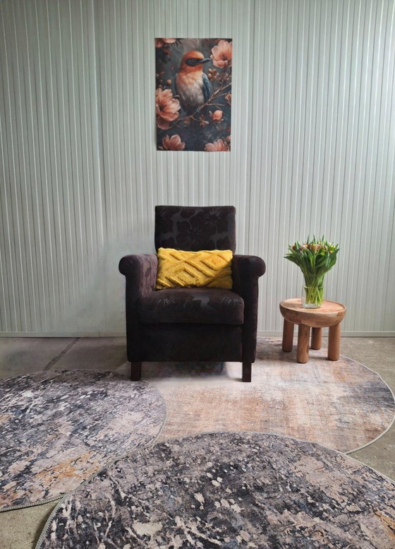 Image 1 of Nieuwe fauteuil met bloemenprint en verstelbare rugleuning