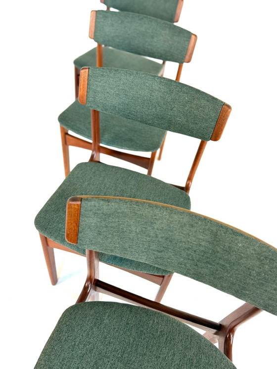 Image 1 of Set van 4 vintage Deense eetkamerstoelen, Thorsø Møbelfabrik ‘70