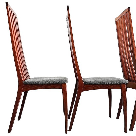 Image 1 of Quattro sedie da pranzo di design danese di metà secolo in teak grigio, anni '70