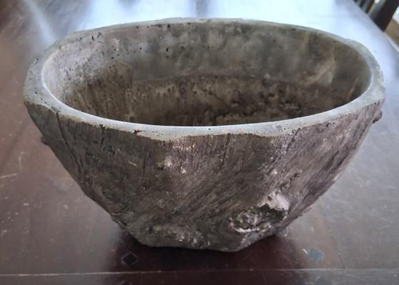 Image 1 of Faux Bois flower pot