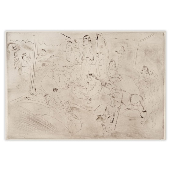 Image 1 of Jules Pascin, Il figliol prodigo tra le fanciulle, acquaforte, 1980