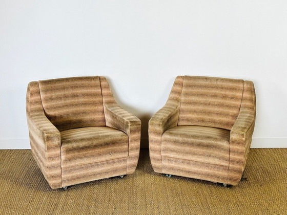 Image 1 of Coppia di poltrone vintage in velluto, 1970