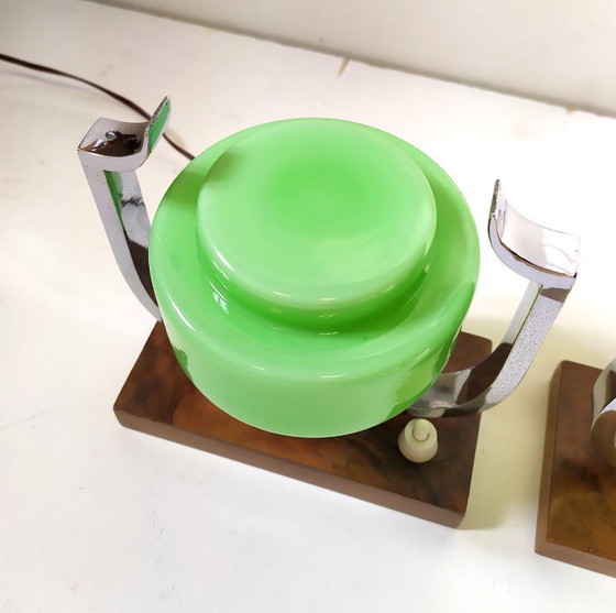 Image 1 of Pequeñas lámparas de sobremesa art déco, 1920, juego de 2