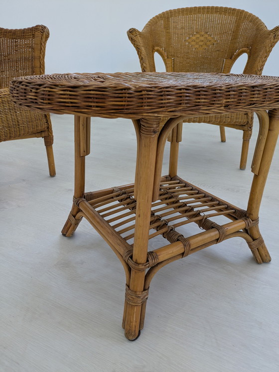 Image 1 of Outdoor Wicker Lounge - Vintage
