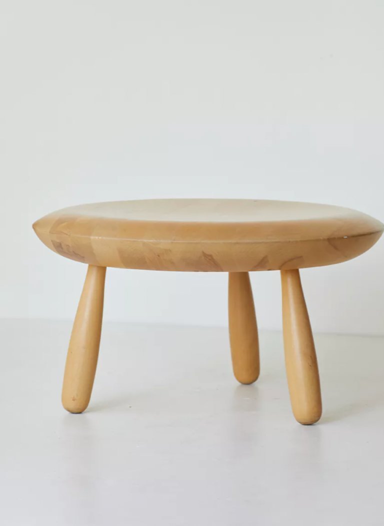 Karljohan coffee table/stool in birch wood by Christian Halleröd