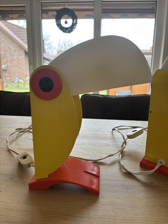 Image 1 of Toucan / Toucan Table Lamps 2-Piece Set Old Timer Ferrari Vintage