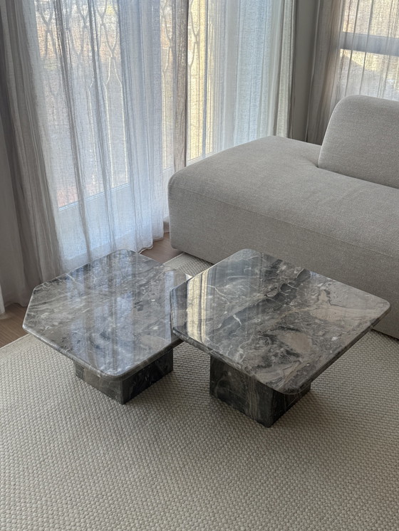 Image 1 of Vintage marble nesting tables