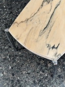 Vintage Space Age Marble Coffee Table with Chrome