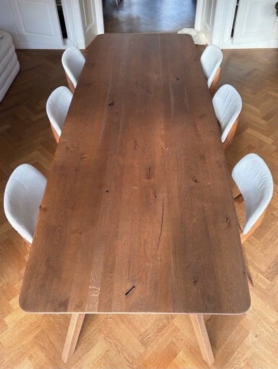 Tavolo da pranzo Riva 260x100, De Tafelaar, Tavoli da pranzo, Legno, Marrone (foto 2 di 6)