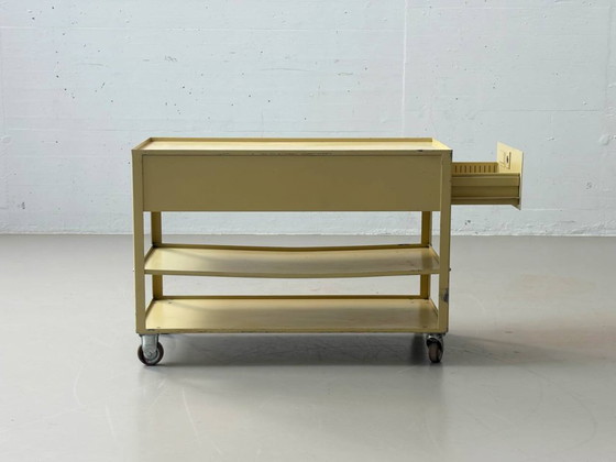 Image 1 of Industrial metal trolley/rolling chest, 1970s