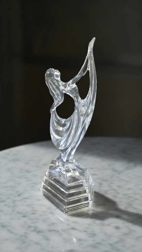 Image 1 of Danseuse en cristal Art Déco vintage de RCR Cristalleria, 1980