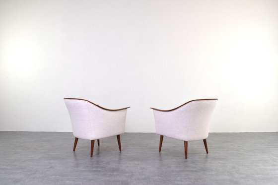 Image 1 of Fauteuils norvégiens en teck du Mid Century par Fredrik A. Kayser pour Vatne Lenestolfabrikk, 1960, ensemble de 2