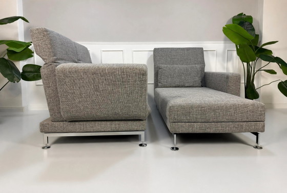 Image 1 of Brühl Moule Ecksofa Stoff Divano Grau Schlaffunktion