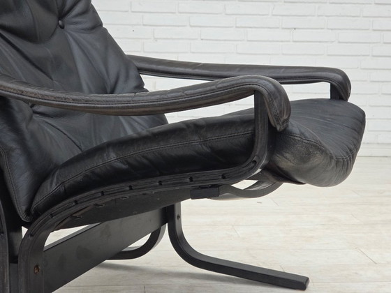 Image 1 of 1970s, Norwegian design by Ingmar Relling, model "Siesta", furniture leather.