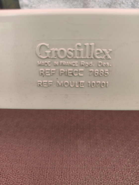 Image 1 of Set Of 3 White Vintage Grosfillex Boutique Garden Chairs