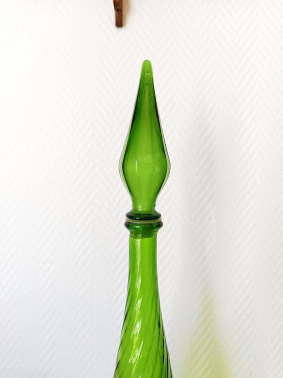 Image 1 of Large vintage Empoli glass decanter