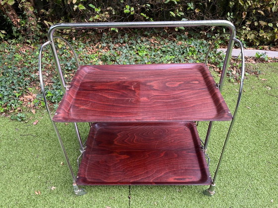 Gerlinol Foldable Bar Cart / Trolley – Chrome (photo 5 of 24)