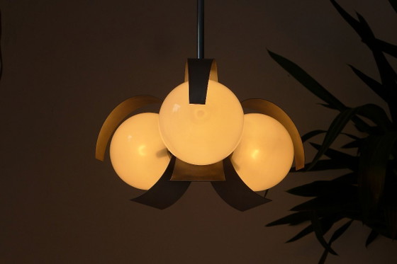 Image 1 of Lampada a sospensione vintage, lampada spaziale anni '60, lampada a sfera anni '70, Sciolari