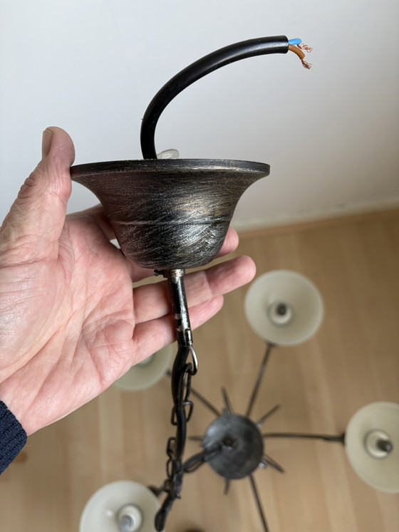 Image 1 of Plafond lamp met 5 kelken 