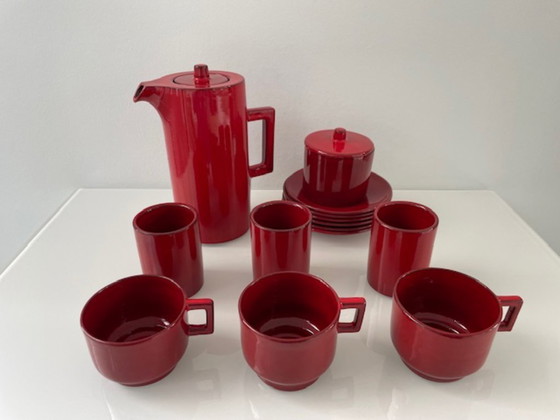 Image 1 of 14-piece Vintage Dutch design Hofra coffee set H. Wagner