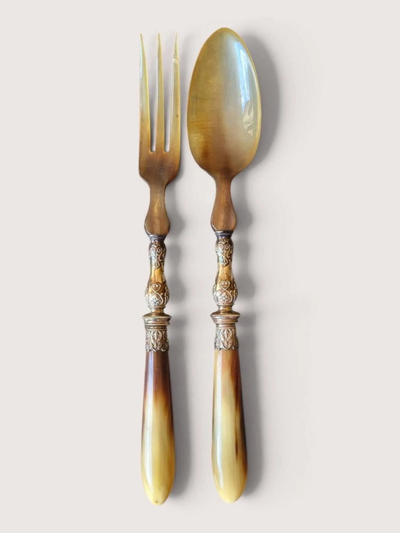Posate da insalata argentate – Set di posate, Art Deco (photo 7 of 7)