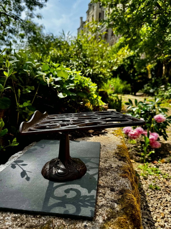 Art Nouveau wrought iron magazine rack lectern (photo 7 of 9)