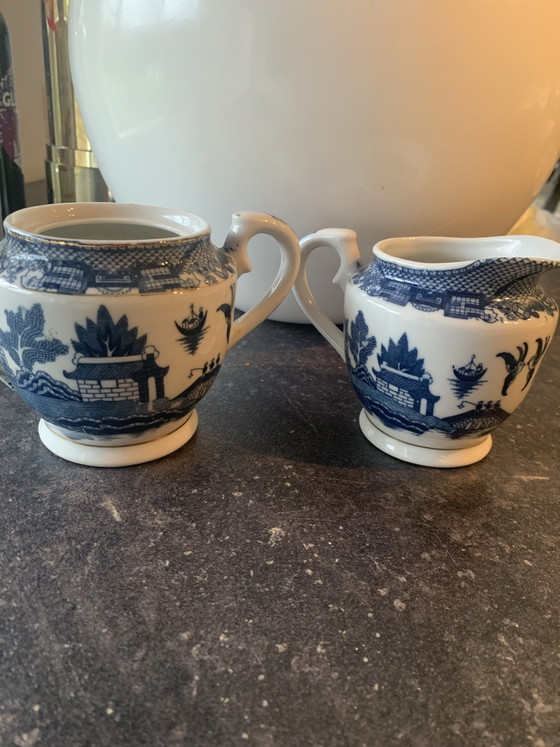 Set latte e zucchero, willow, Accessori da tavola, Porcellana, Blu (foto 5 di 10)