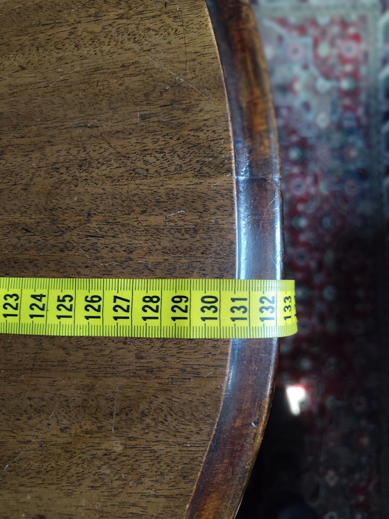Image 1 of Zware mahonie Biedermeier eetkamertafel