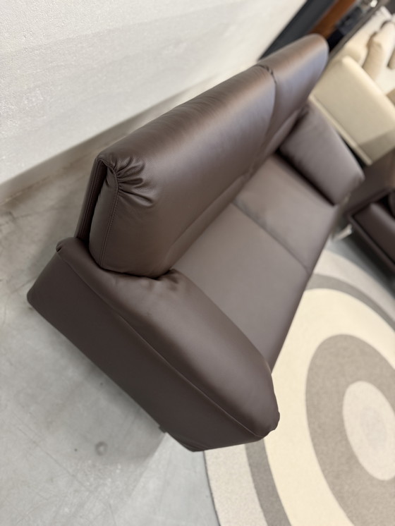 Image 1 of 2 Leolux Bora Balanza Sofa 2.5 & 2 Seater Wapiti Brown Leather