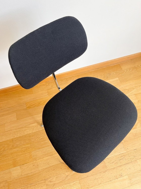 Image 1 of Original Egon Eiermann SE68 Chairs by Wilde + Spieth – Vintage Stackable Dining Chairs, Black Polster Mid Century German Design