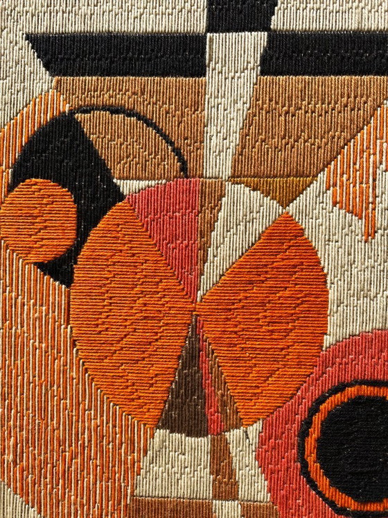 Image 1 of xGroßer kinetischer Original-Wandteppich OPart. Frankreich, 70er Jahre